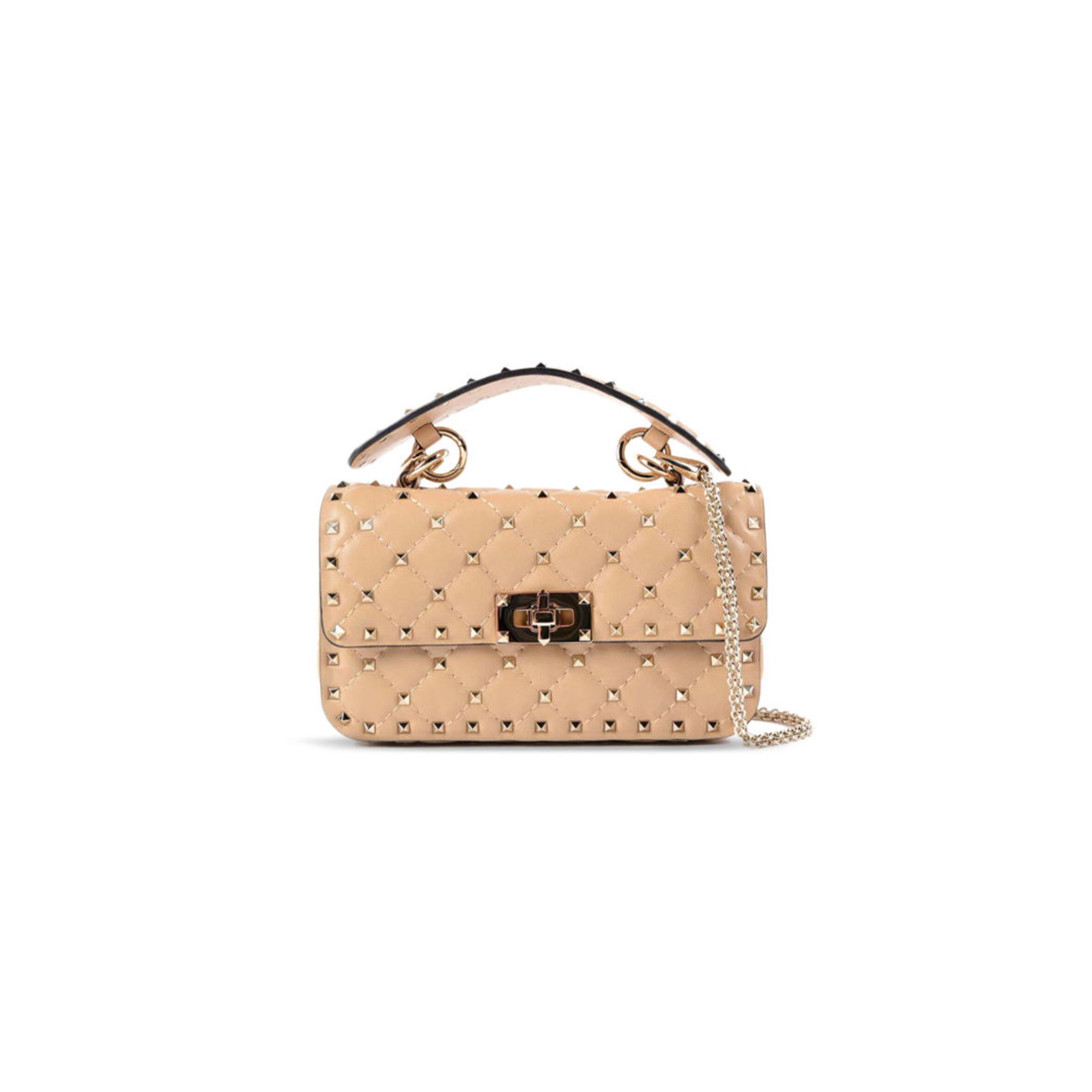 Va1e*ntin0 small nappa rockstud spike bag w2b0123napwu1 (20*11.5*5cm)